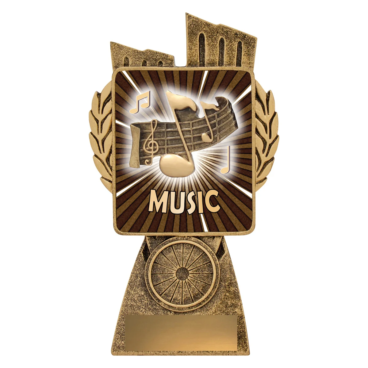 Gold antique gold lynx - music with resin construction