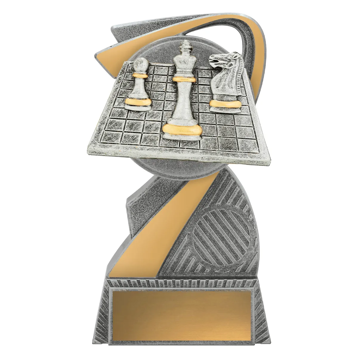 Silver arclight - chess with resin construction