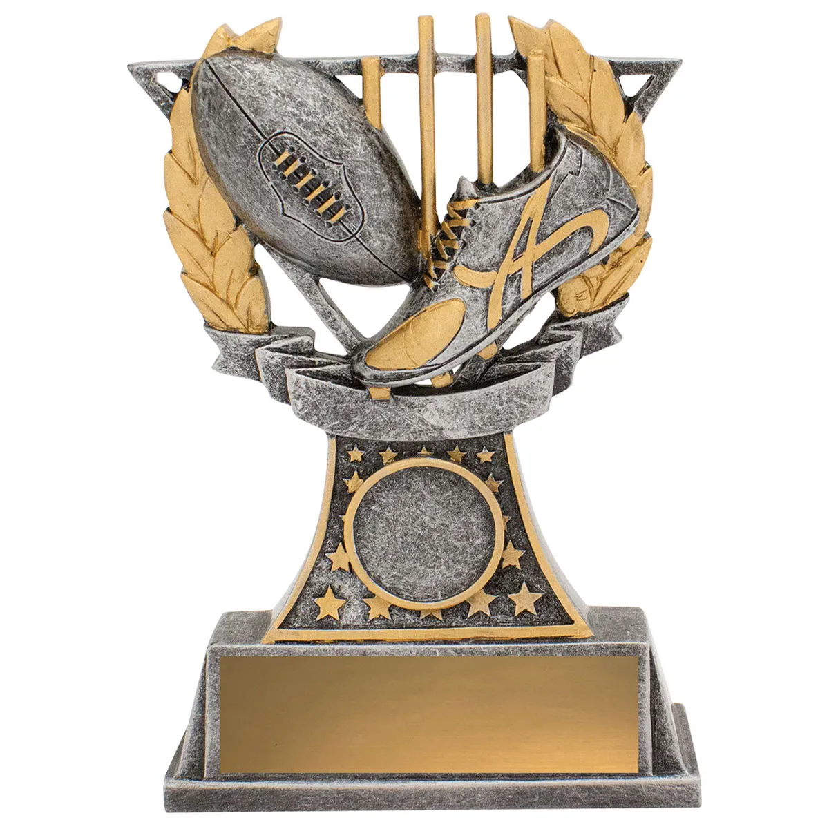 Silver aussie rules classic with resin construction