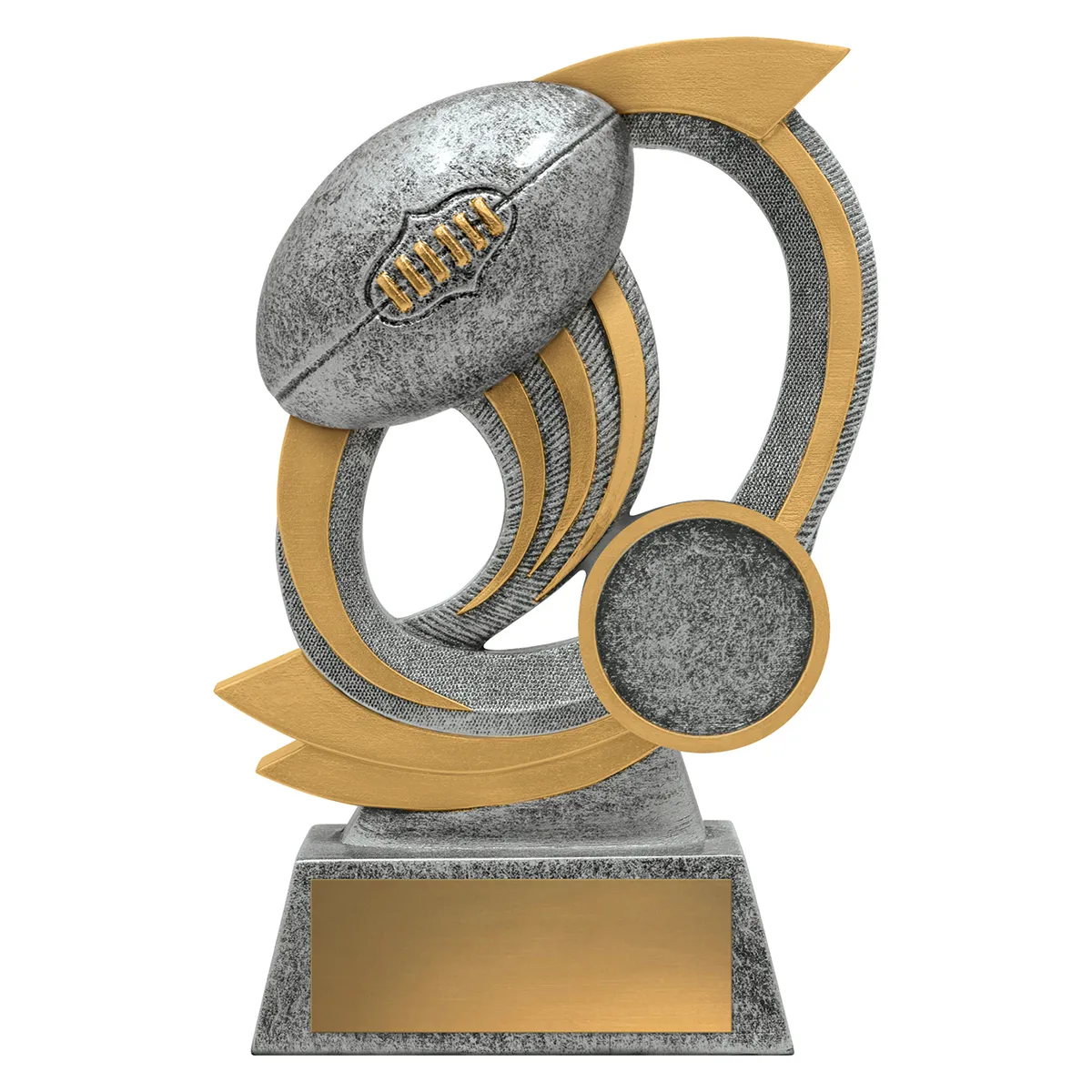 Silver aussie rules gravity with resin construction