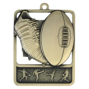 Gold aussie rules rosetta with metal construction