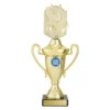 Gold aussie rules signal cup with plastic / marble construction