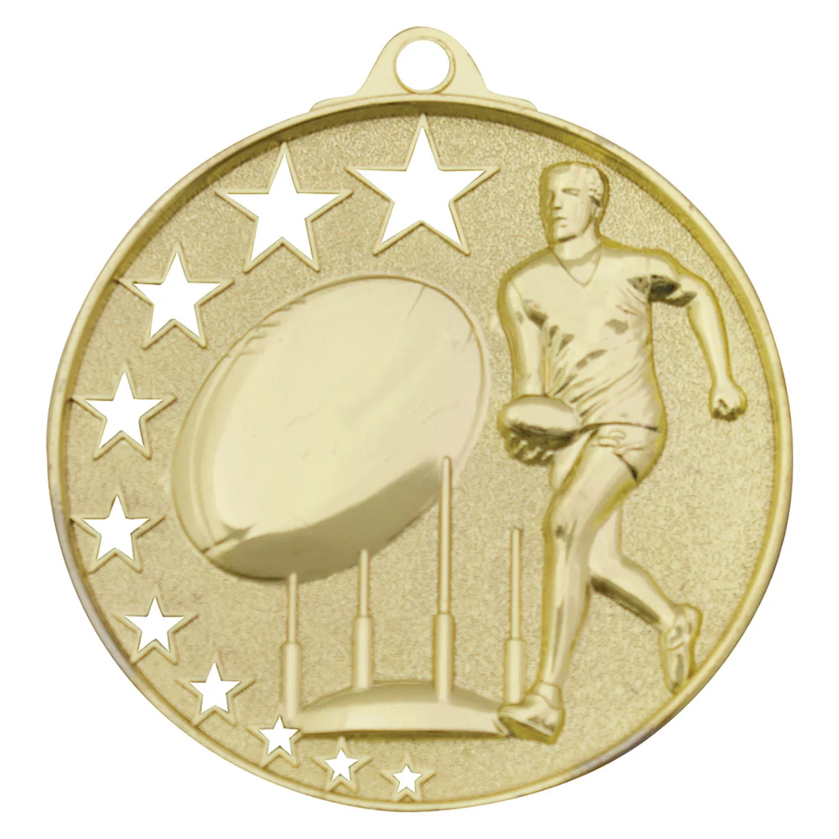 Gold aussie rules stars with metal construction