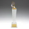 Badminton crystal with crystal construction