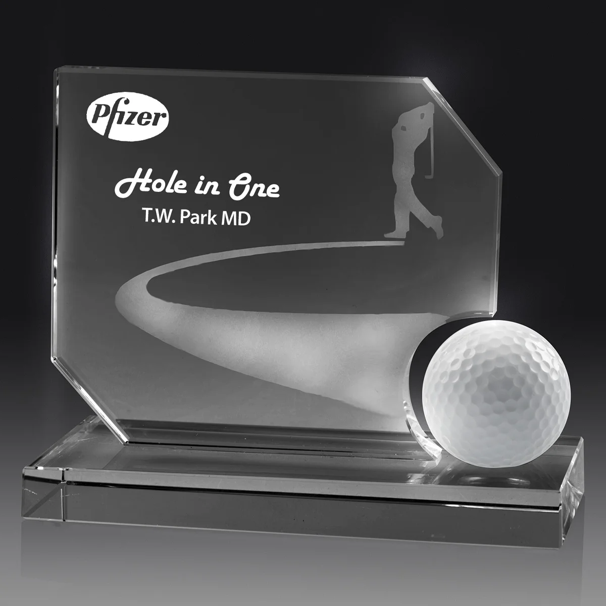 Ball glass pedestal with glass construction