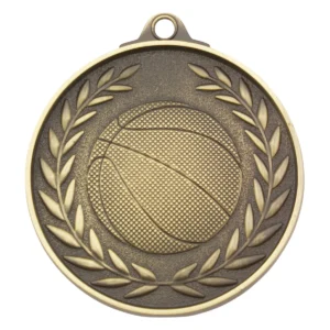 Gold basketball antique gold with metal construction