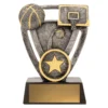 Silver basketball budget with resin construction
