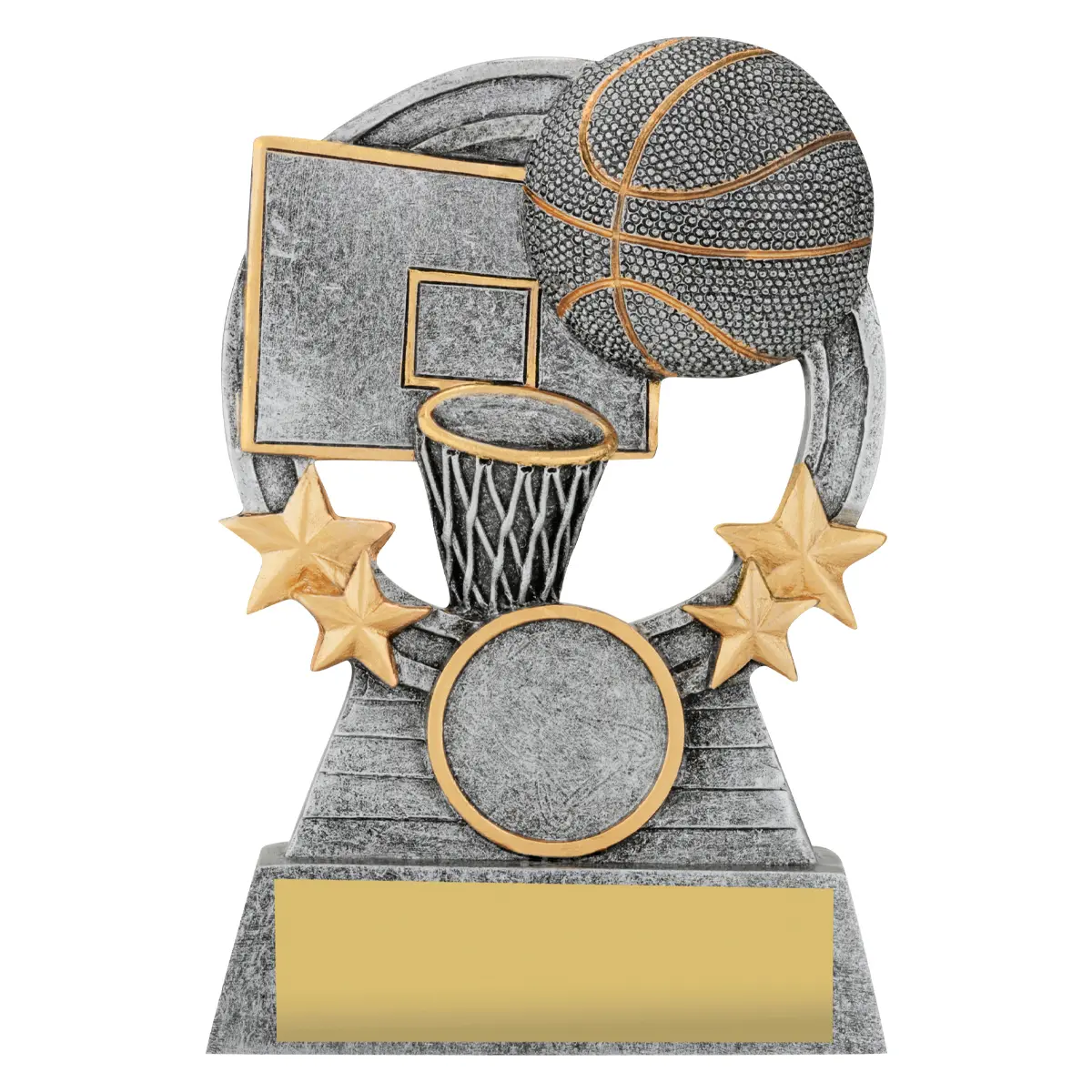 Silver basketball comet with resin construction