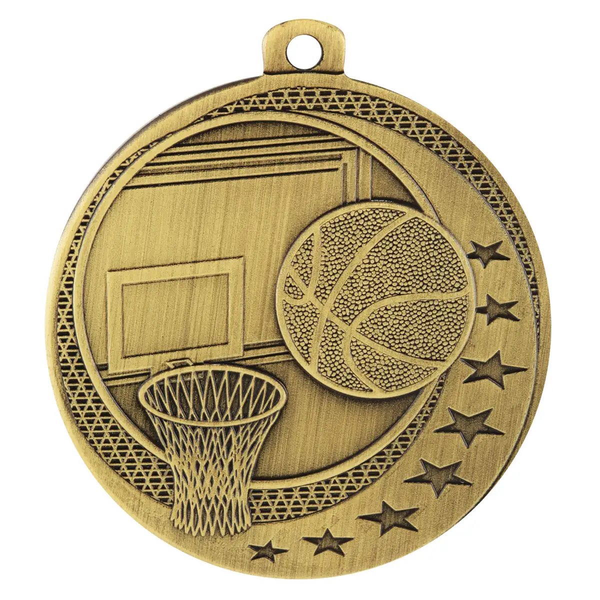 Gold basketball wayfare with metal construction