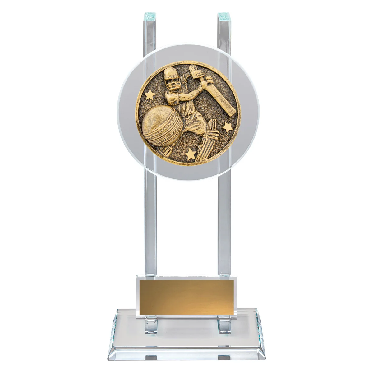 Gold batting spartan glass with glass construction