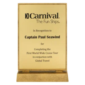 Gold billboard gold xtra plaque with resin construction