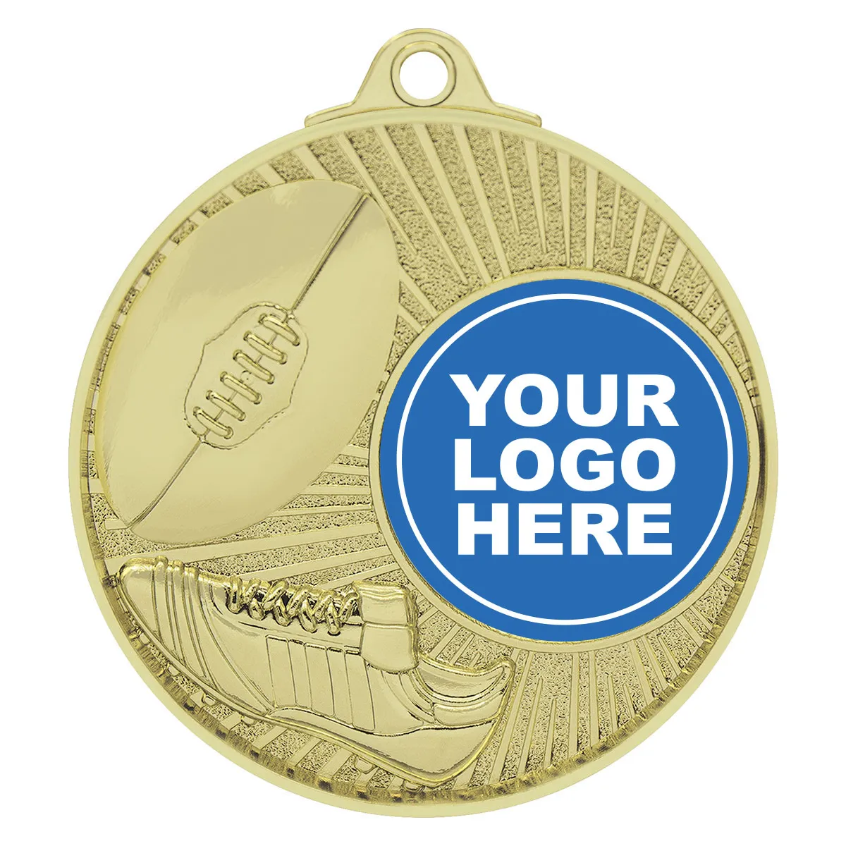 Gold blitz medal with metal construction
