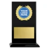 Black calibre award with glass construction