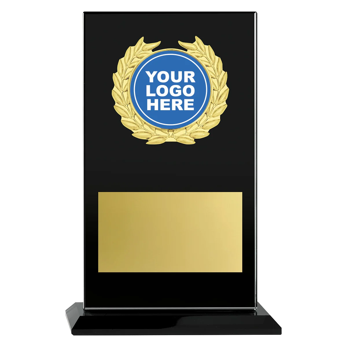 Black calibre award with glass construction