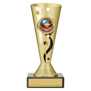 Gold carnival cup - academic with plastic / marble construction