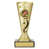 Gold carnival cup - american football with plastic / marble construction