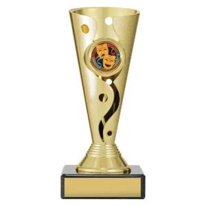 Gold carnival cup - drama with plastic / marble construction