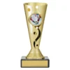 Gold carnival cup - futsal with plastic / marble construction