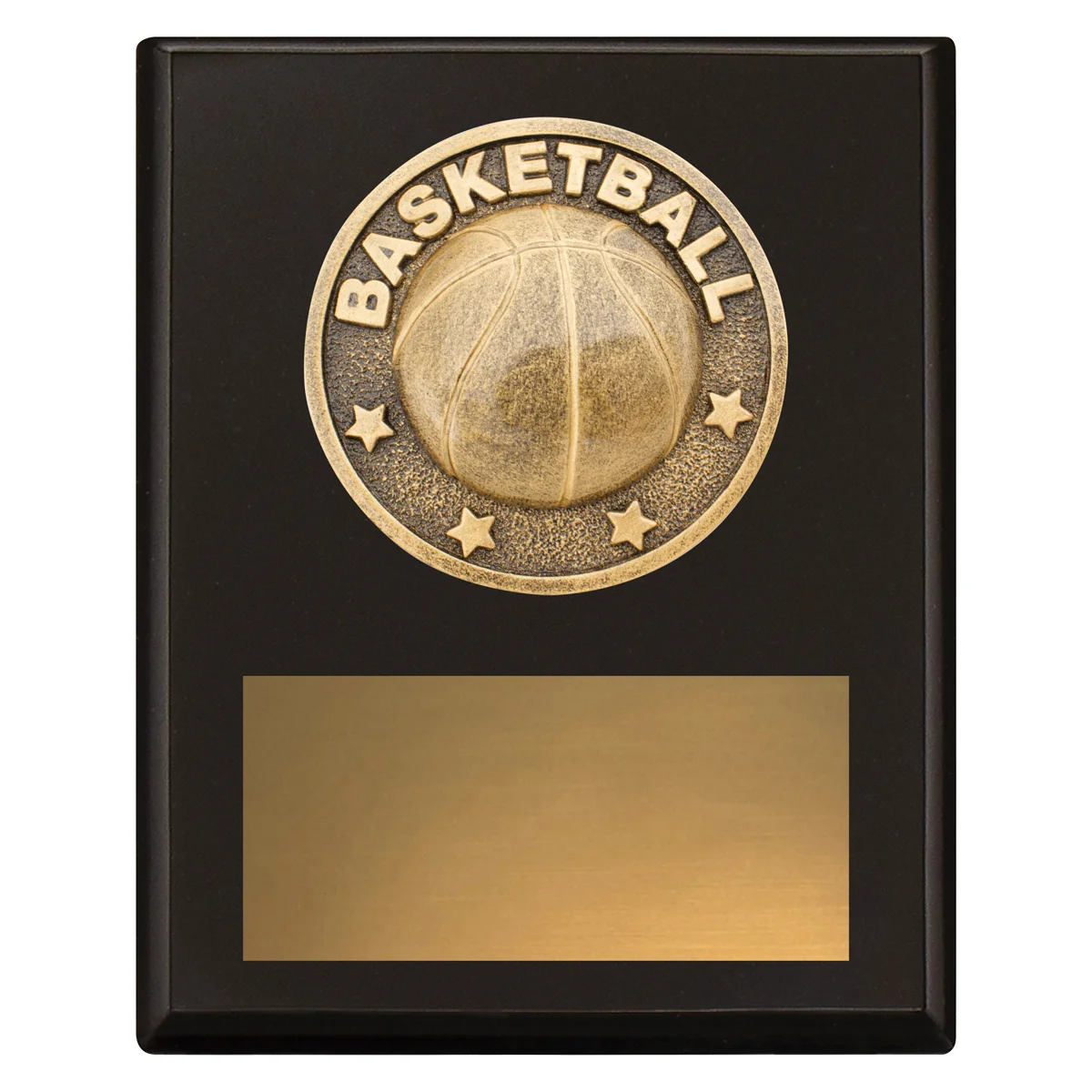 Black challenge plaque - basketball with timber construction