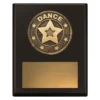 Black challenge plaque - dance with timber construction