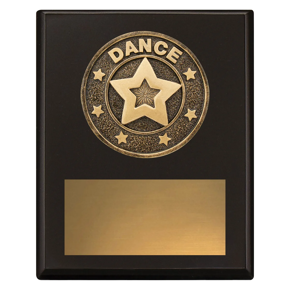 Black challenge plaque - dance with timber construction
