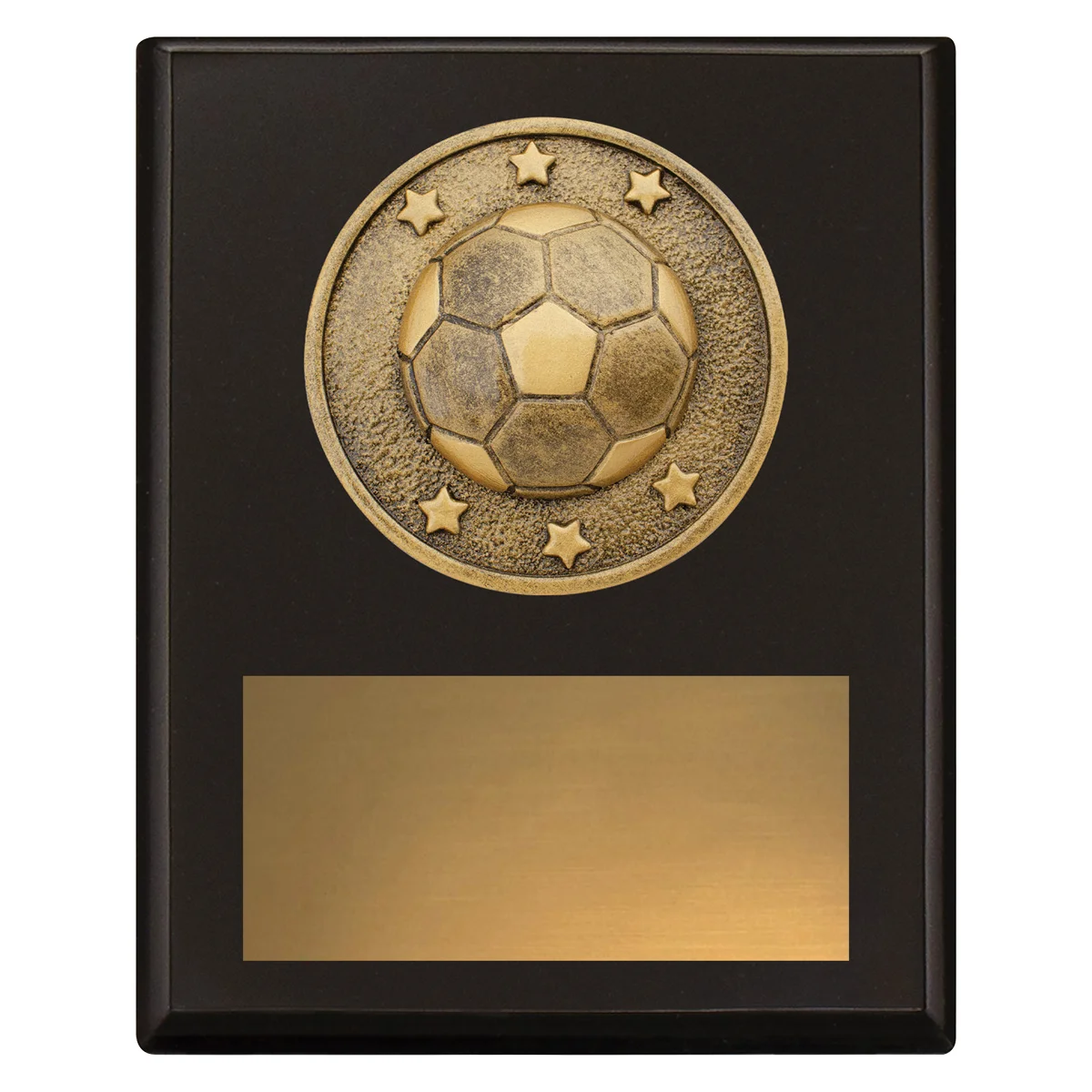 Black challenge plaque - football with timber construction