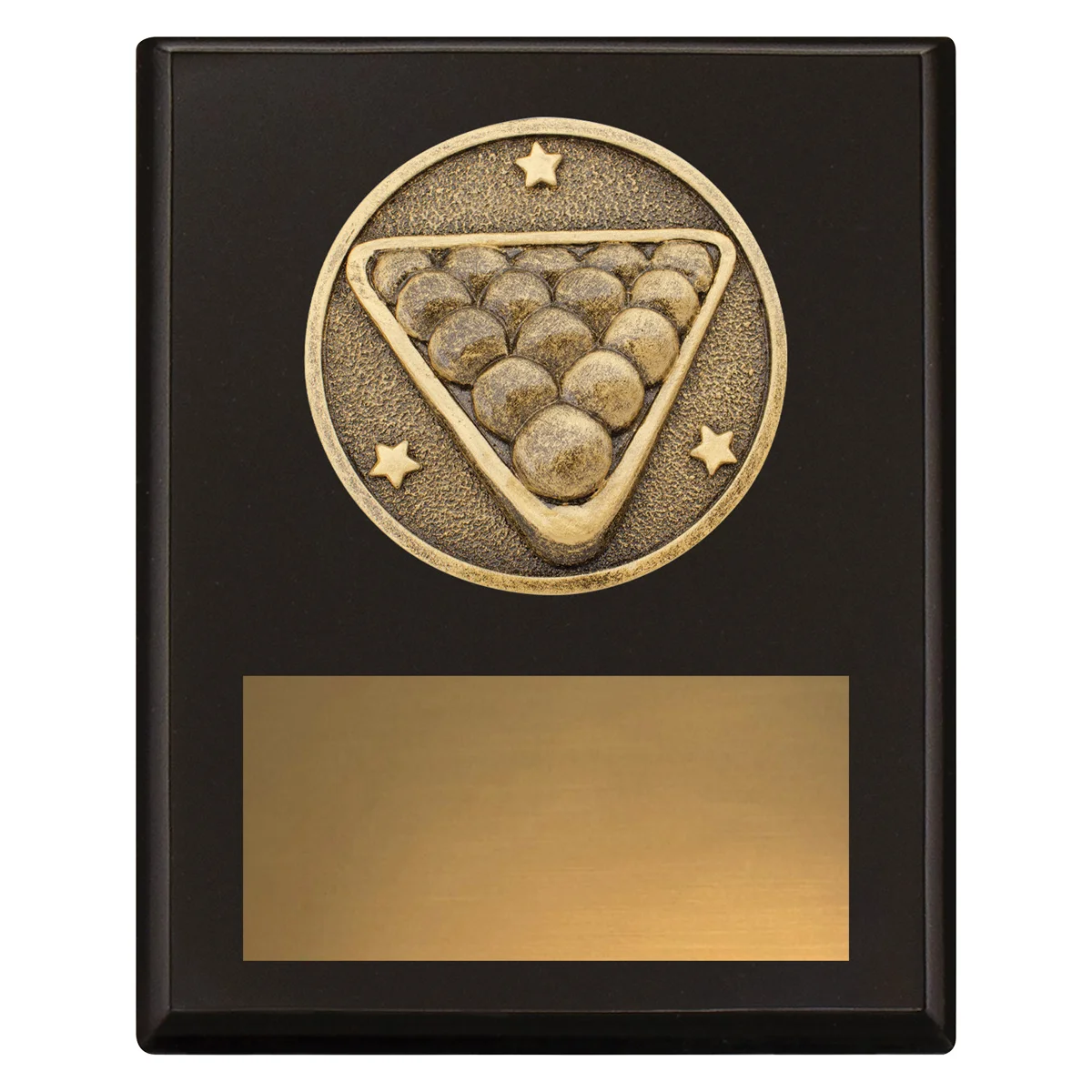 Black challenge plaque - pool with timber construction