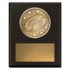 Black challenge plaque - rugby with timber construction