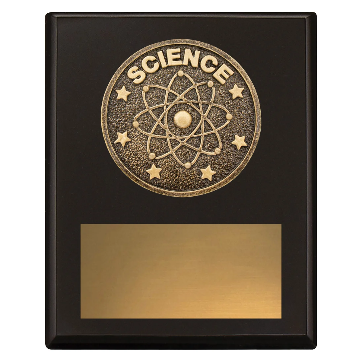 Black challenge plaque - science with timber construction