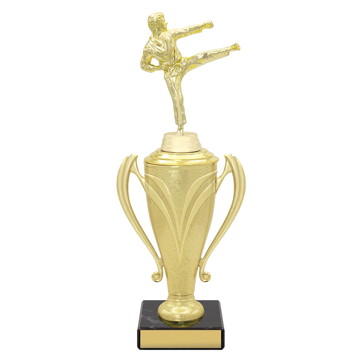 Gold champion cups with plastic / marble construction