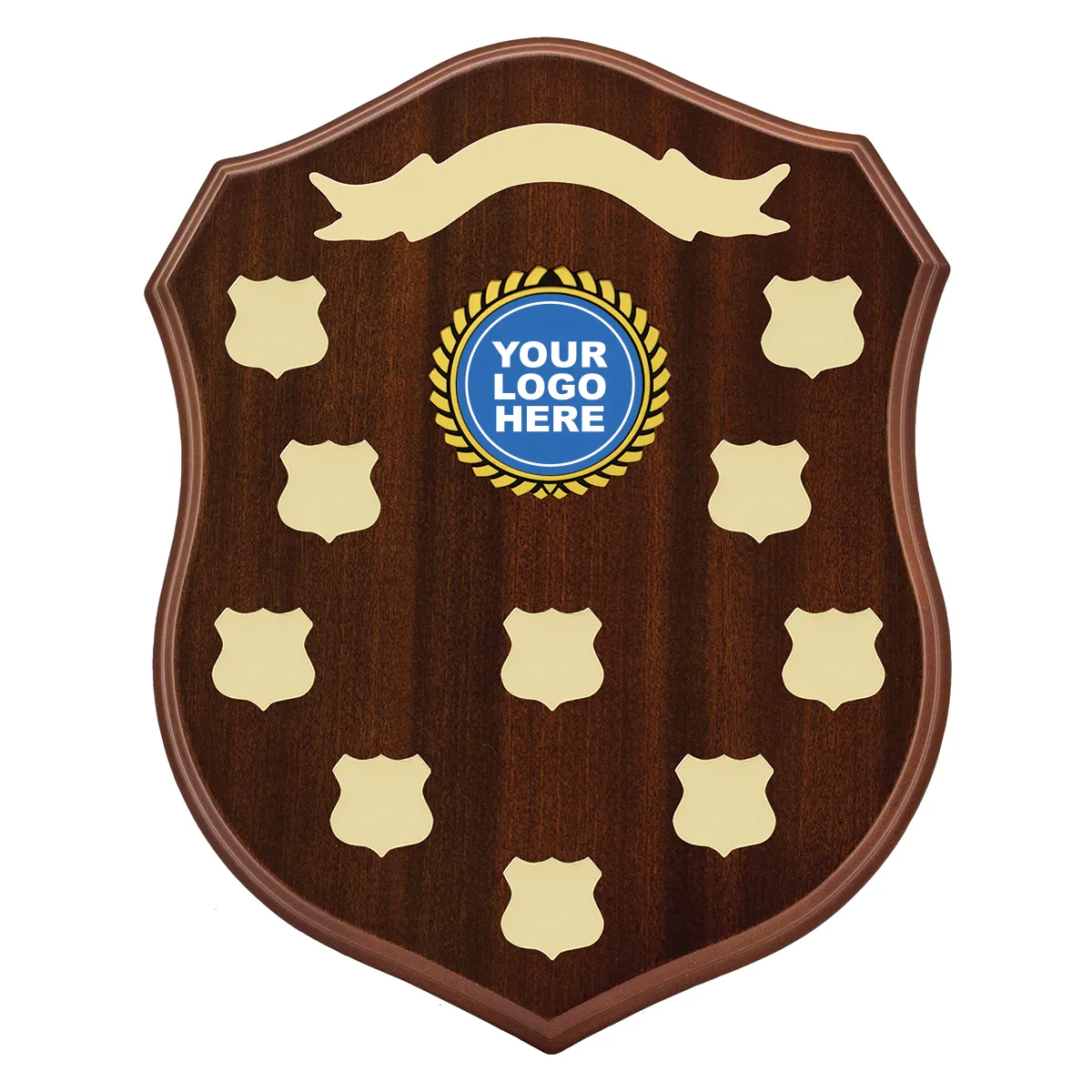 Walnut classic shield perpetual with timber construction