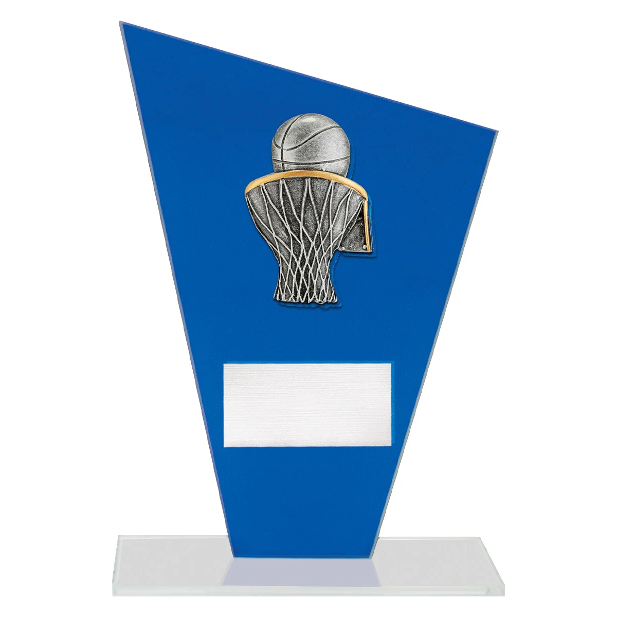 Blue cobalt glass - basketball with glass construction