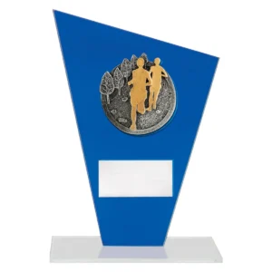 Blue cobalt glass - cross country with glass construction