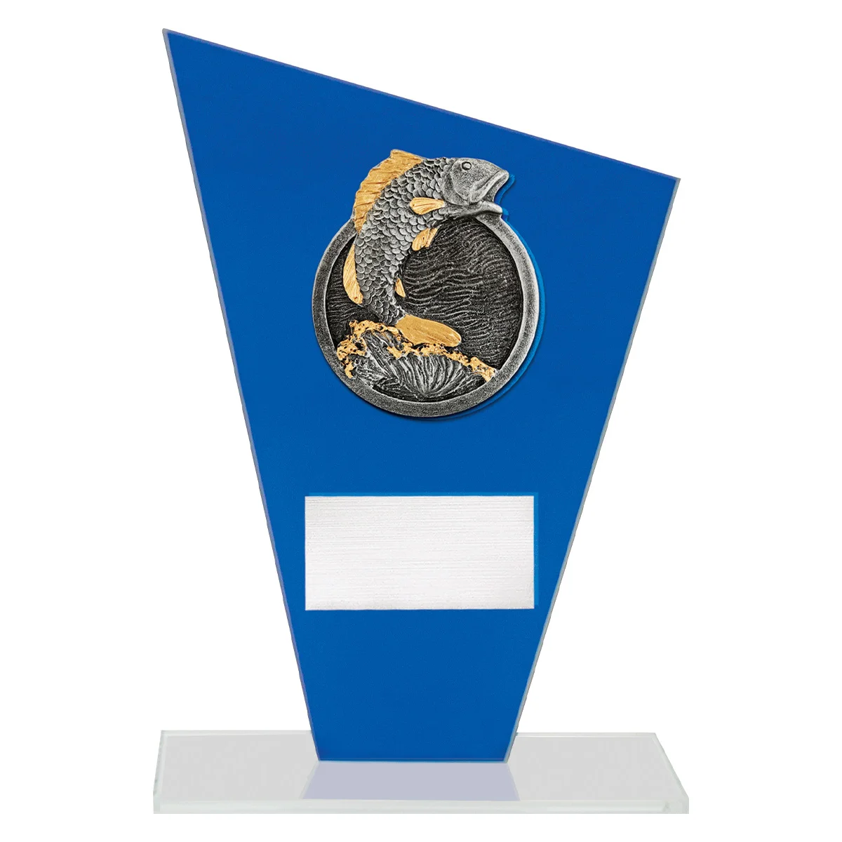 Blue cobalt glass - fishing with glass construction