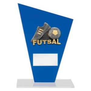 Blue cobalt glass - futsal with glass construction