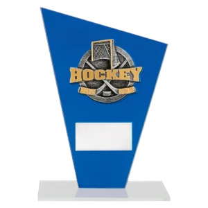 Blue cobalt glass - ice hockey with glass construction