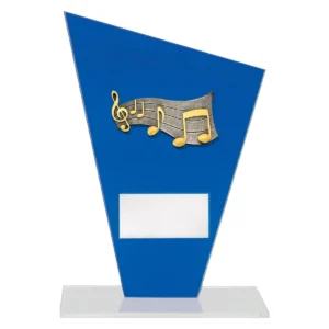 Blue cobalt glass - music with glass construction