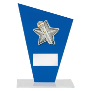 Blue cobalt glass - public speaking with glass construction