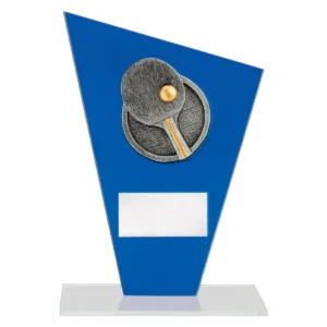 Blue cobalt glass - table tennis with glass construction
