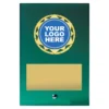 Green compass plaque with glass construction