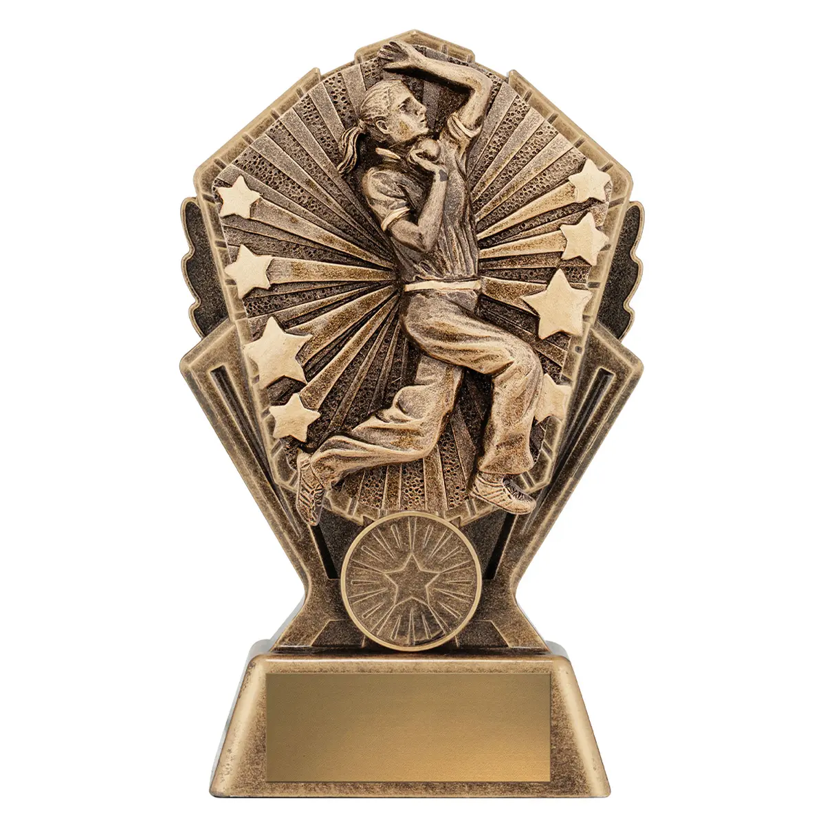 Gold cosmos - female bowling with resin construction