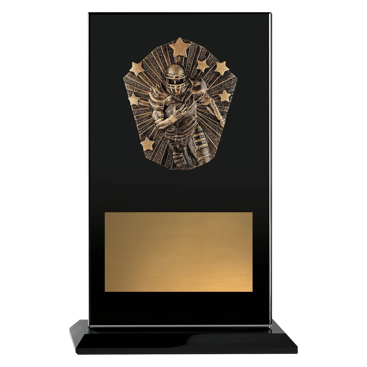 Black cosmos glass - american football with glass construction