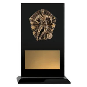 Black cosmos glass - football male with glass construction