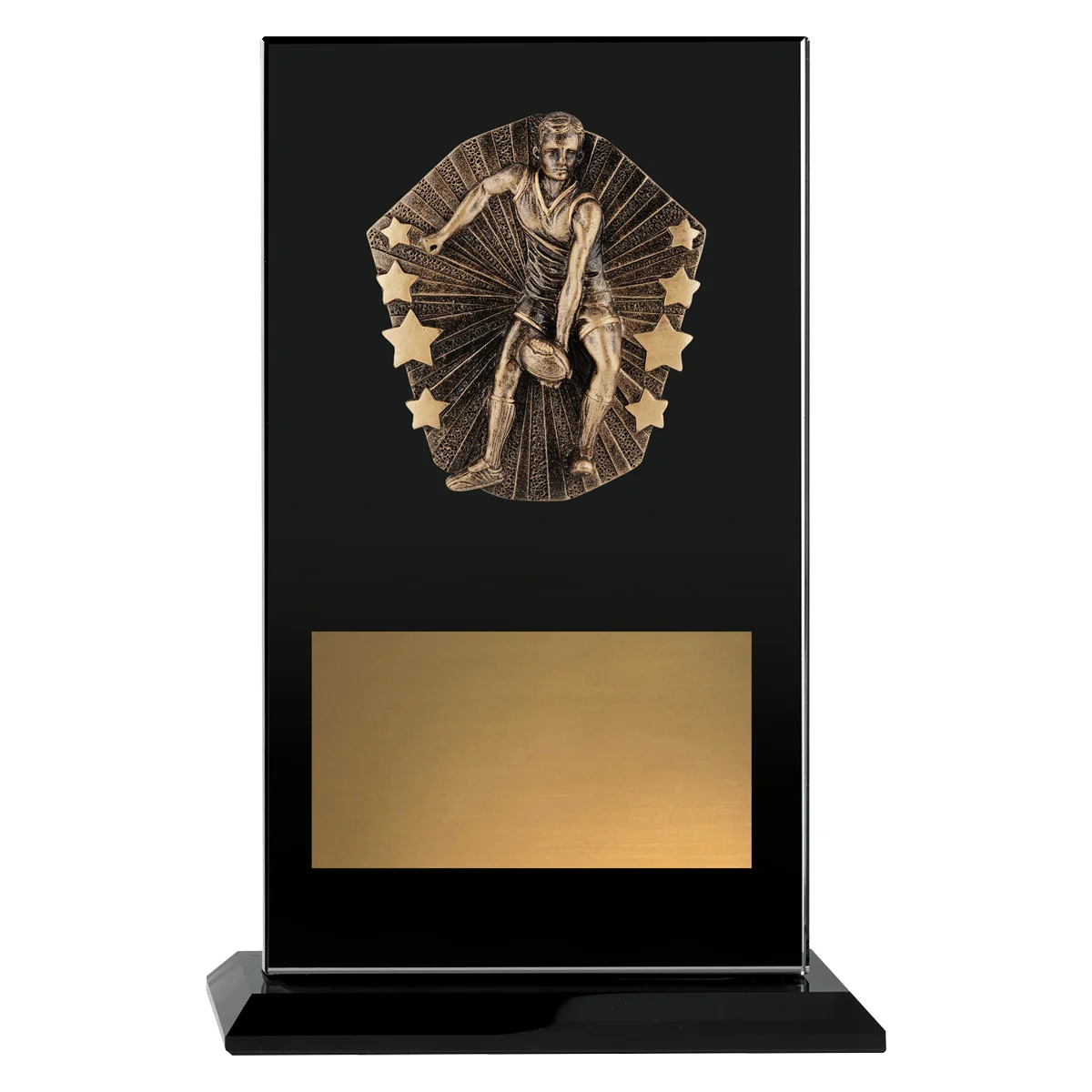 Black cosmos glass - footy male with glass construction