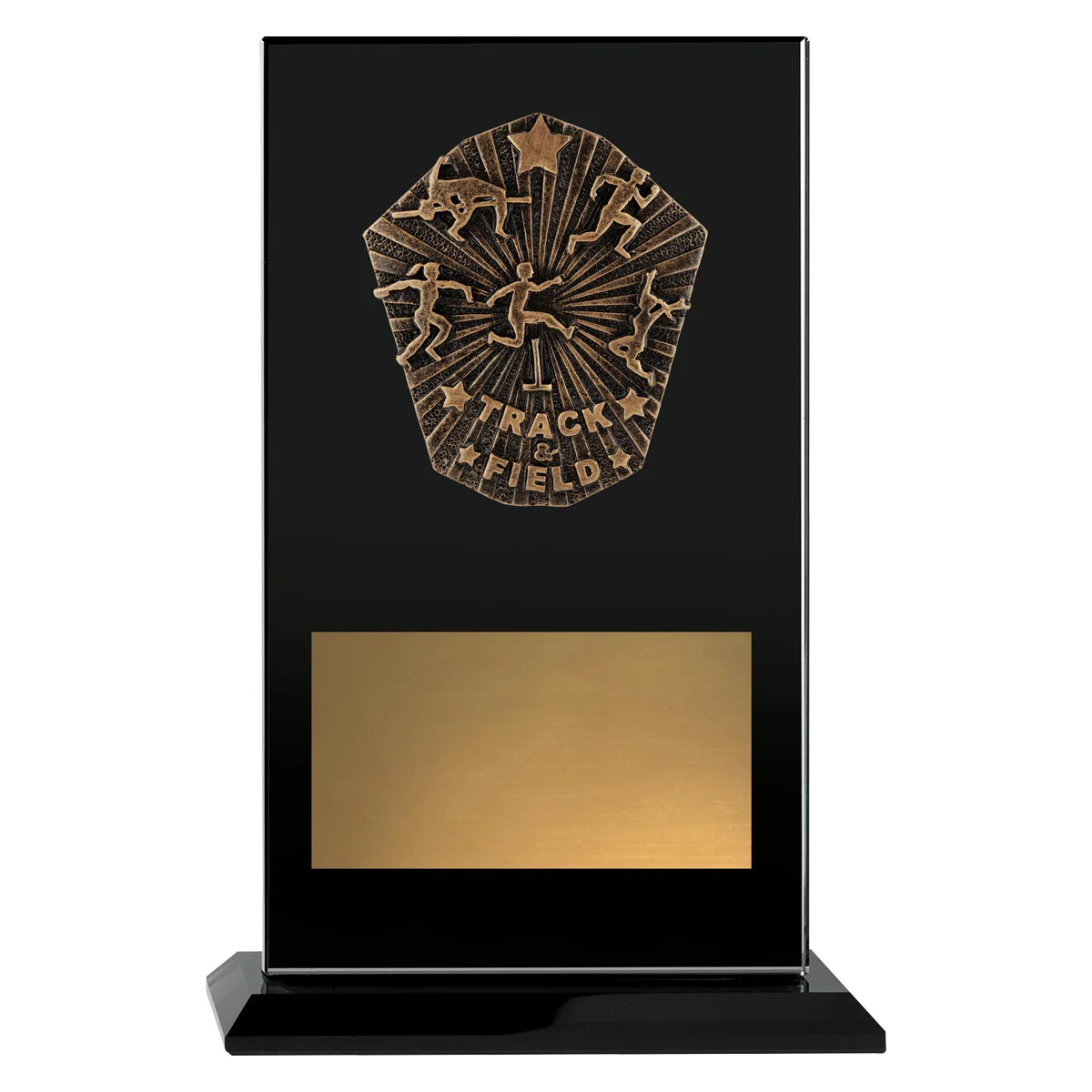 Black cosmos glass - track & field with glass construction