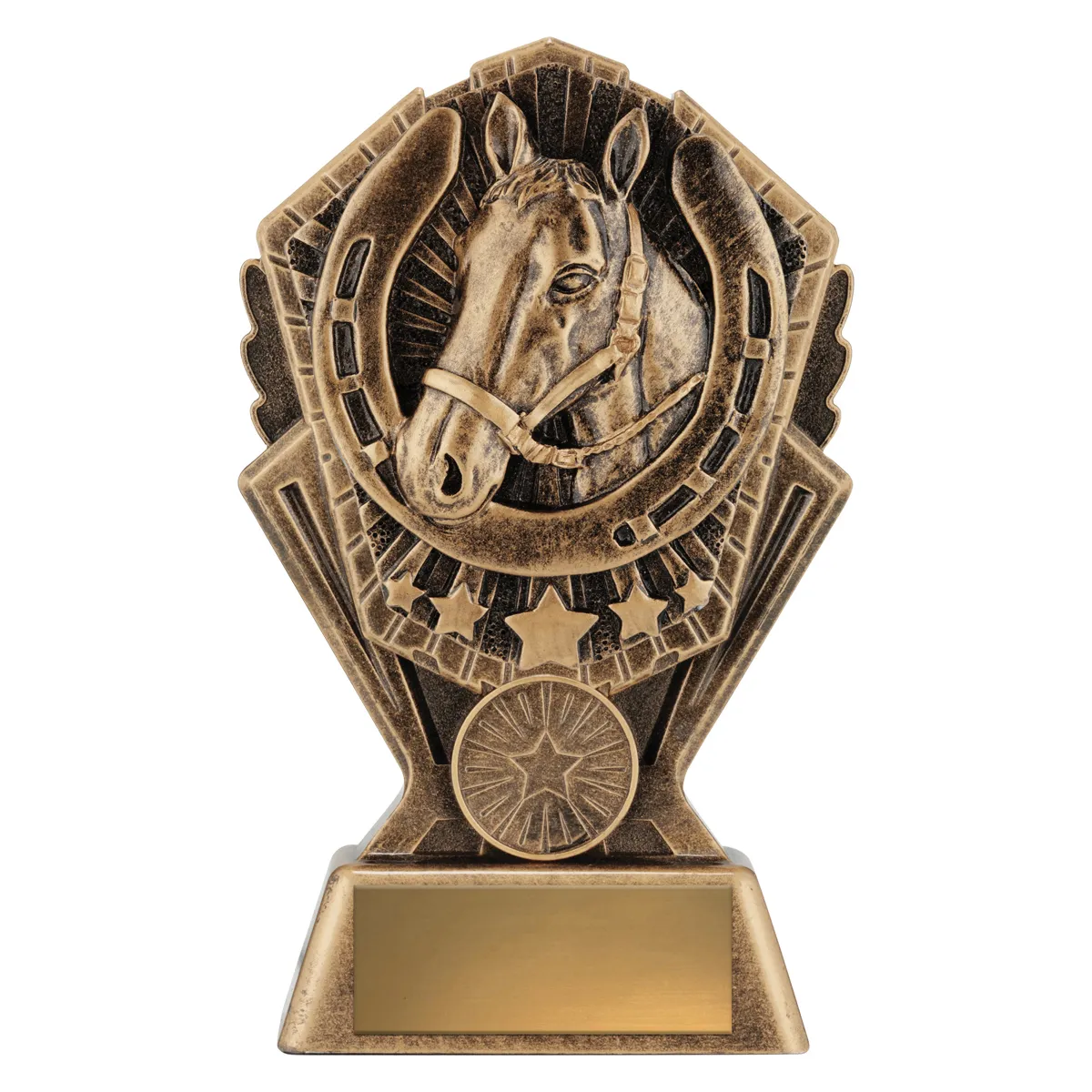 Gold cosmos - horse with resin construction