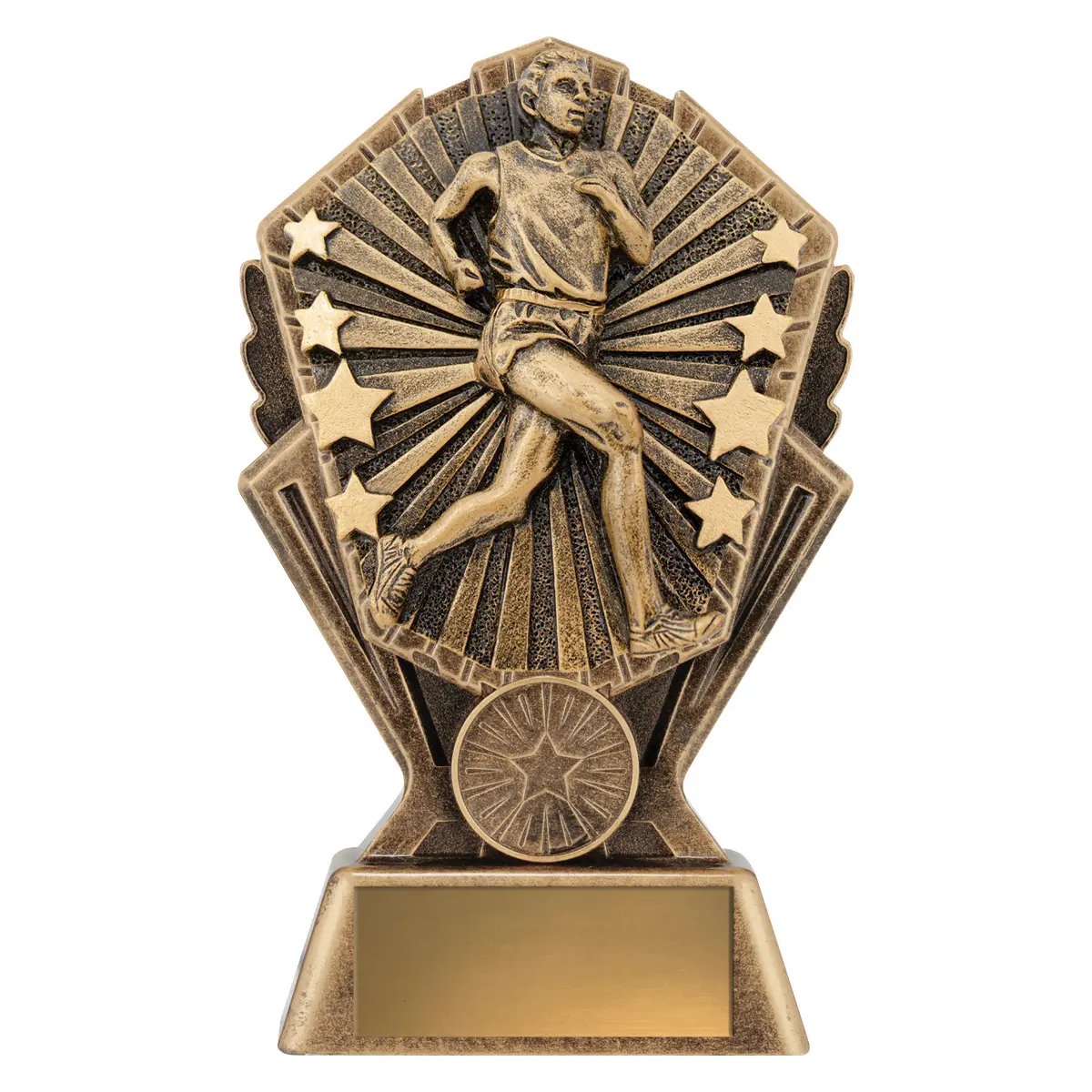Gold cosmos - male running with resin construction