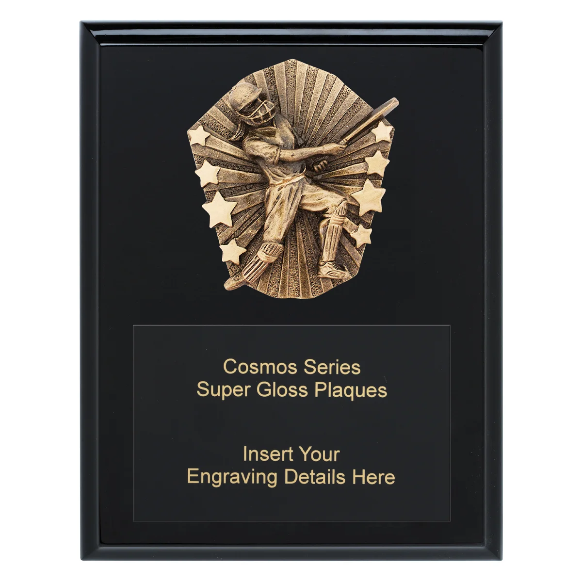 Black cosmos super plaque - female batting with timber construction