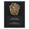 Black cosmos super plaque - female fielding with timber construction