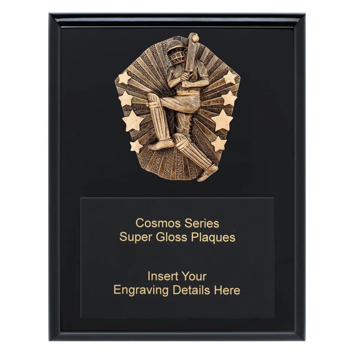 Black cosmos super plaque - male batting with timber construction